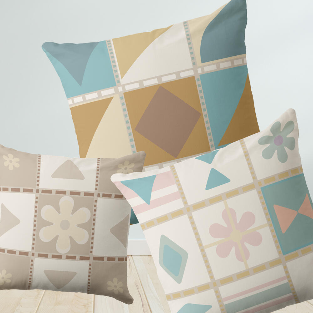 Simple shapes encourage creativity while keeping the room visually calm.